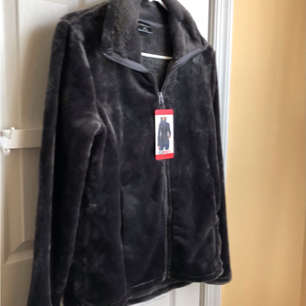 32 Degrees HEAT Women’s Plush Jacket, SZ MEDIUM, COLOR SHADOW. NWT!!